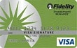 Fidelity Investment Rewards Signature Visa Card.