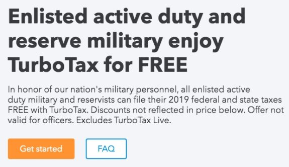 TurboTax無料軍事税税の準備
