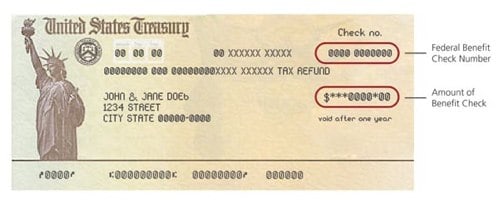 US Treasury Check Number