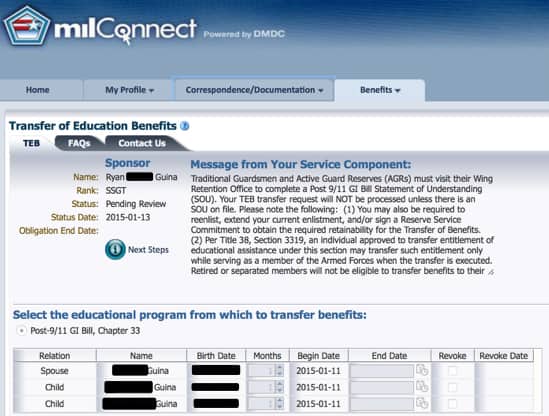 √ Gi Bill Remaining Months Navy Visual 2360