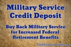 Military Service Credit Deposit - Buy Back Military Time