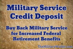 Military Service Credit Deposit - Buy Back Military Time