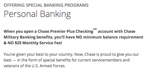 Chase Banking for Military