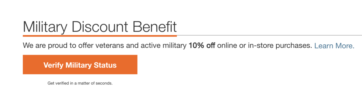 Military Discount & Appreciation – The Home Depot