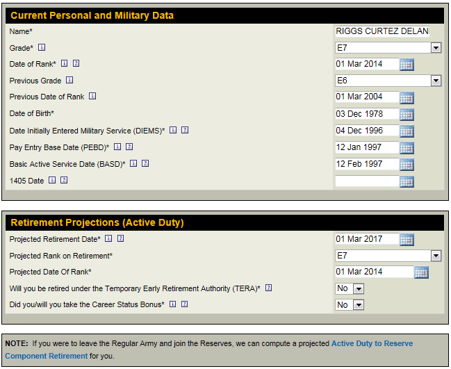 E7 Retirement Pay Comparison ActiveDuty vs Reserve