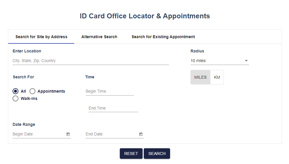 RAPIDS Appointment Scheduler - get a new military ID Card