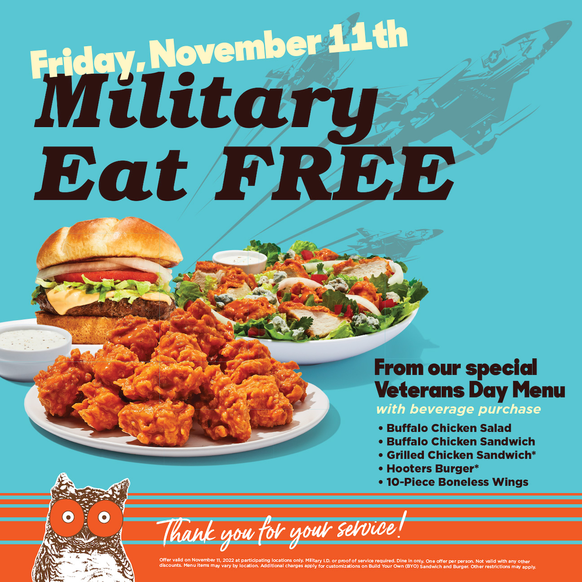 2022 Hooters Military Discount and Veterans Day Promotion Forex