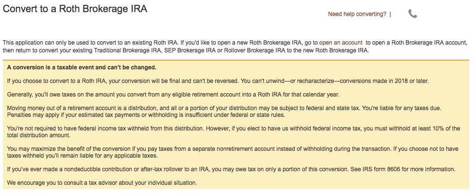 Vanguard Roth IRA Conversion - taxable Event Notice
