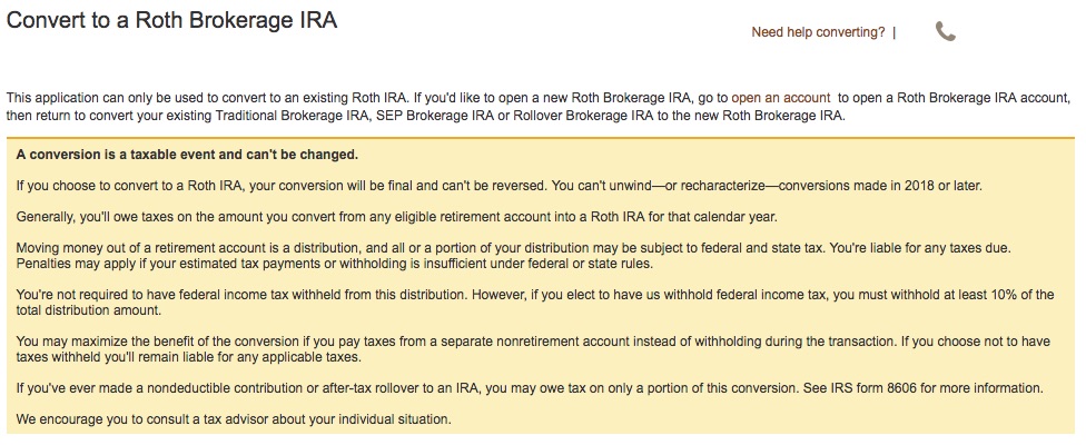 Vanguard Roth IRA Conversion - taxable Event Notice