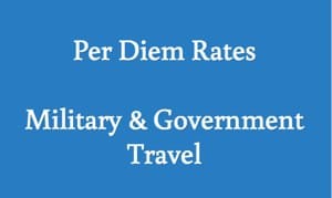 per diem rates military and government travel